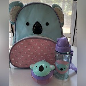 🐨 For sale: Skip Hop koala bear backpack with drink bottle and snack jar! 🎒🐾